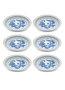 Hermia Set de Platos de Postre Multicolor (6 Piezas) de Porcelana DNR0051